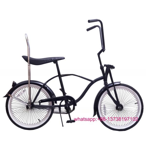 Steel Fork 20 Inch Adult Black Color Children Sport Goods Kids Beach Cruiser Lowrider Bike