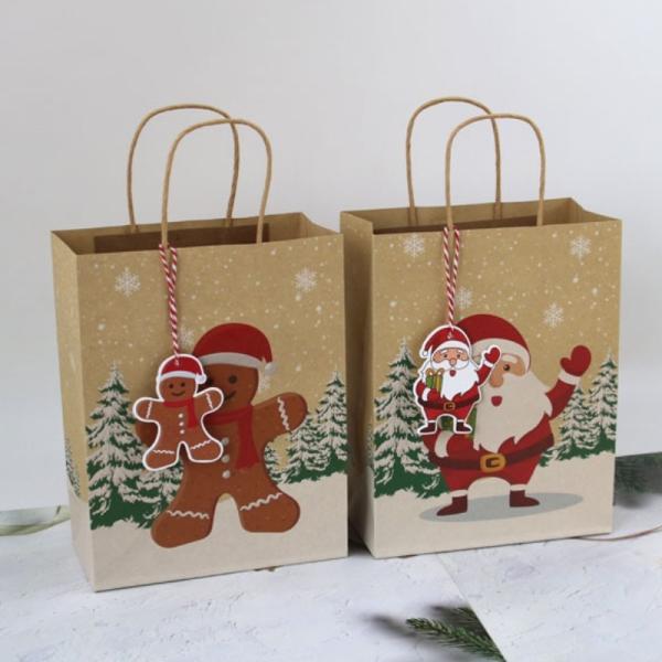 O Natal dos desenhos animados imprimiu sacos de papel que Eco Kraft ensaca 32g/Pcs