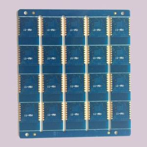 Double Sided PCB with Blue Oil Solder Mask 0.1mm Min Hole Size IPC-A-610E Standard FR4 Printed Circuit Board