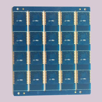 Double Sided PCB with Blue Oil Solder Mask 0.1mm Min Hole Size IPC-A-610E Standard FR4 Printed Circuit Board