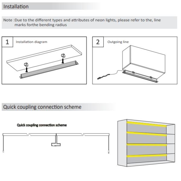 Magnetic Mounting LED Lighting Fixtures 24V 2700K - 6500K Freezer LED Light Fixtures