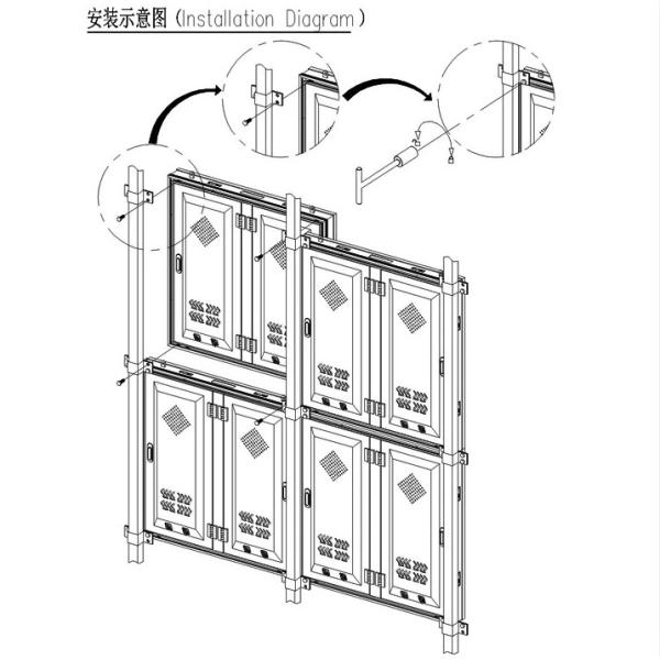 Waterproof Outdoor SMD LED Display HD Video Wall Panel 14-16 Bit Grey Scale