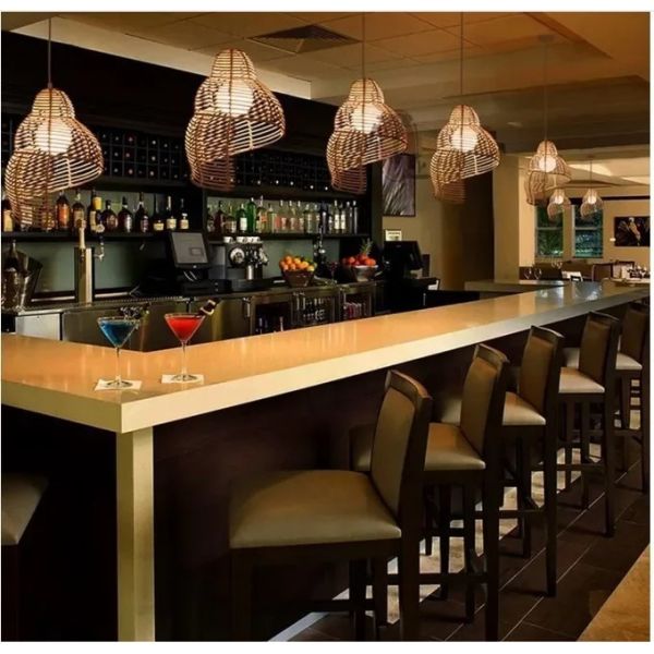 Study Room Lights Parlor home decor Southeast Asia Bamboo Conch Pendant Lamp(WH-WP-110)