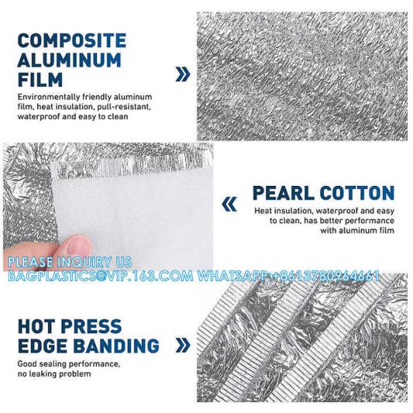 Takeout Thermal Delivery Bag Insulated Foil Bubble Box Liners, Medical Cool Shield Bag Cold Chain Transport bags