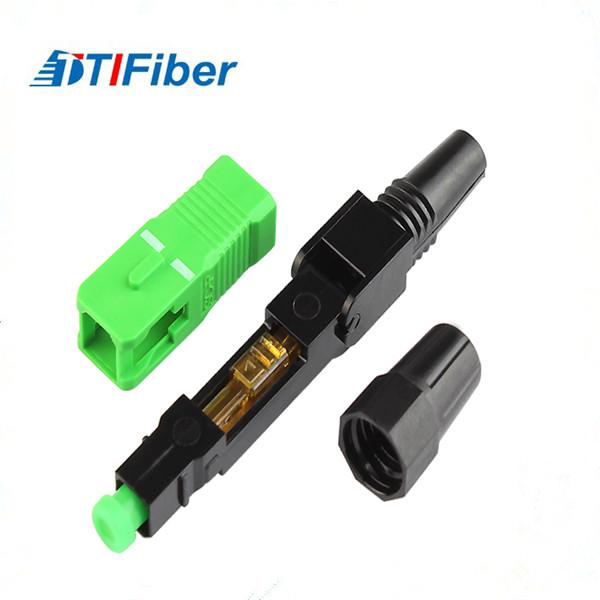 UPC FTTH SC Single Mode Fiber Optic Connector 0.3db Insertion Loss 50N Tensile Strength