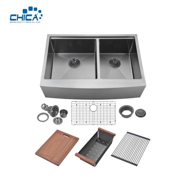 Handmade House Kitchen Sinks Apron Front stainless steel Single Bowl Kitchen Sinks