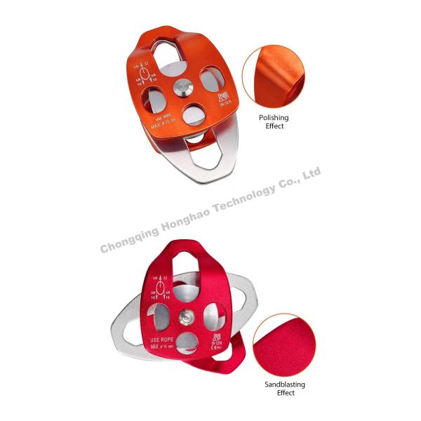 Versatile Climbing and Descending Hardware 7075 Rescue Pulley Aluminum Bearing System