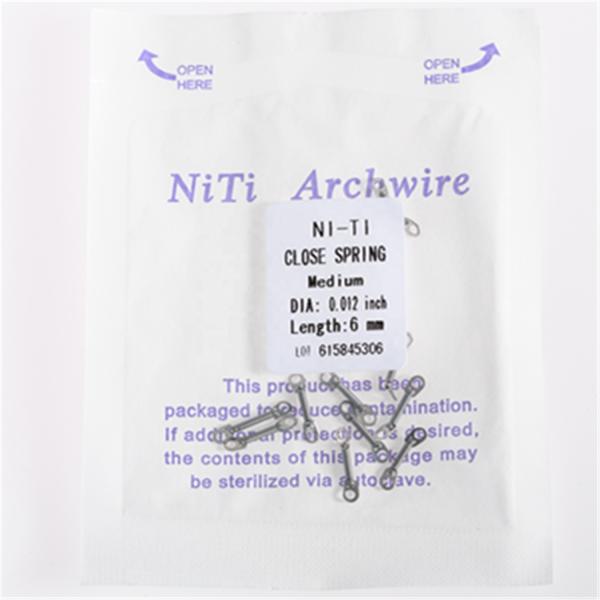 Dental Orthodontic NITI Alloy Light/Medium Force 6Size Braces For Teeth Class I Closed Coil Spring Dental Instrument
