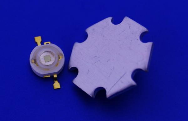 Single 1 watt / 1w High Power Led Light Emitting Diode 520nm With Star PCB