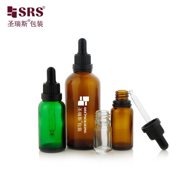 Large Head Tamper Proof Cap 5ml 10ml 15ml 20ml 30ml 50ml 100ml Glass Dropper Bottle for Skincare