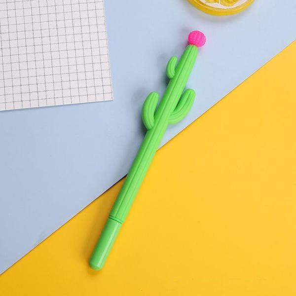 Gel-Ink Cactus Shape Pen Writing Length 240M Cute Novelty Gift for Girls and Students