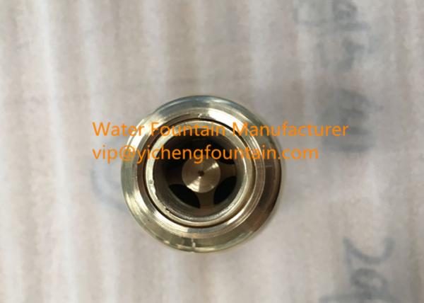 Chrome Brass Adjustable Straight Spray Foam One Inch Fountain Nozzles For Ponds