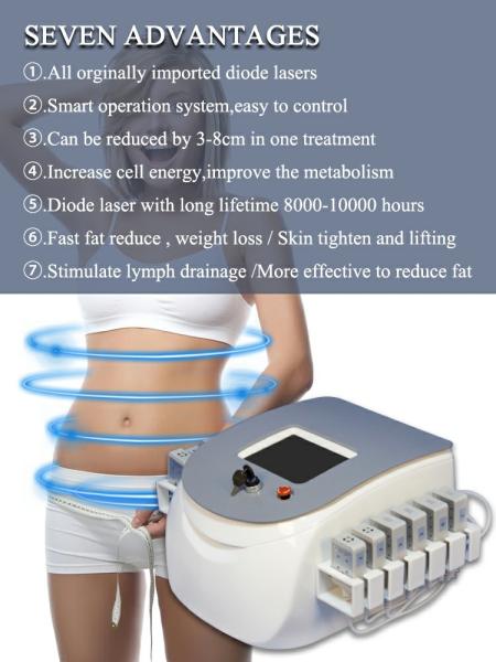 130mw Lipo Light Body Sculpting Machine 12 Laser Pads 360 Cellulite Remover Equipment