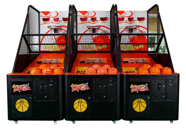 Máquina de jogo interna do tiro do basquetebol da rua comercial a fichas