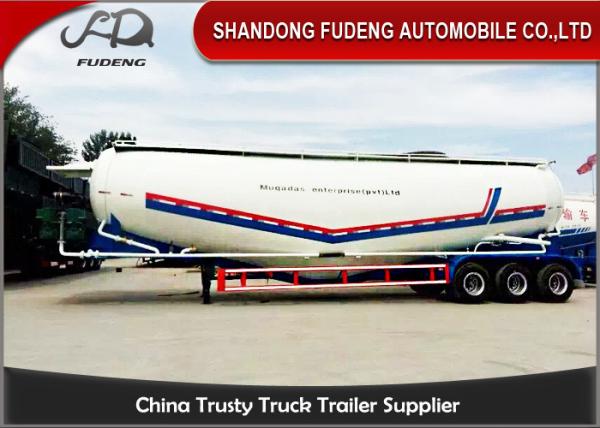 Double Cabin Cement Tanker Trailer / Cement Bulk Trailer With ABS Brake System