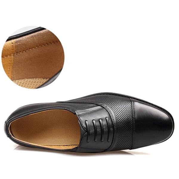 Stitching Exquisite Military Dress Shoes Oxford Leather Low Top Odorless