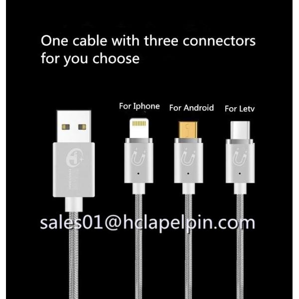 For iPhone 5S 5C 6 6S Plus iPad 4 5 Air Mini Magnet Charging Original 2A USB magnetic data cable