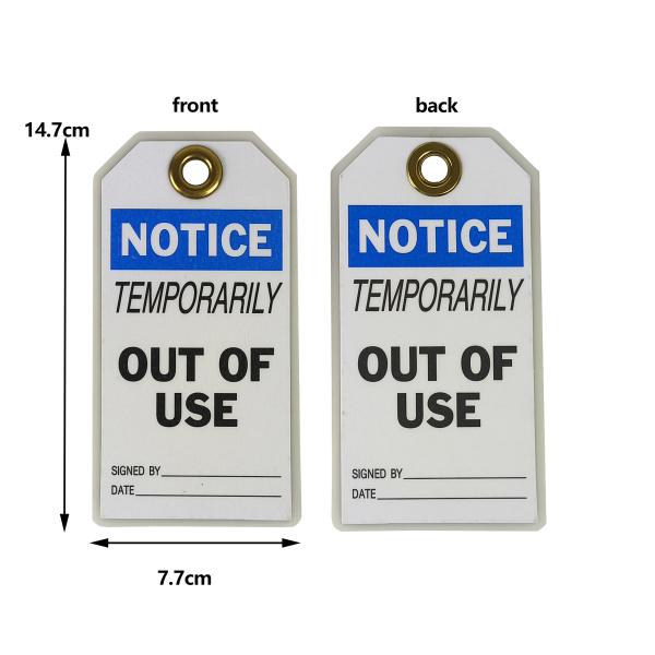Customize Laminating Waterproof Plastic Lockout Tagout Danger Tag