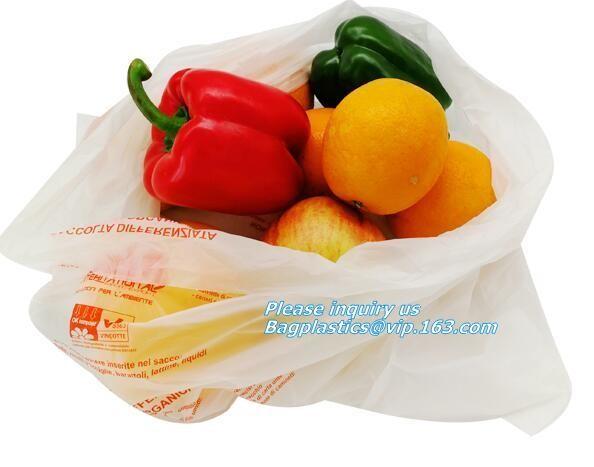 Fruit And Vegetable Bag Degraded One Year On Composting Condition, PLA, Compostable Plastic Bag, Flat Bag