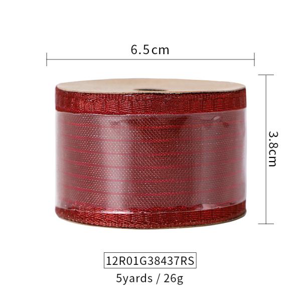 MSD 38mm Wire Edge Ribbon for Crafts DIY Gift Package Wrapping RIBBONS Pattern SOLID COLOR