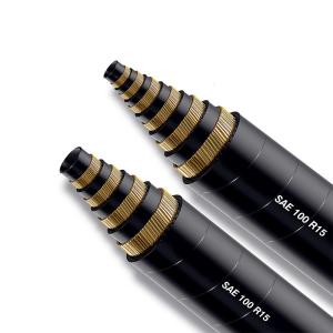 SAE 100 R15 Hydraulic Hose , 1/4 Inch Suction Steel Wire Braided Hydraulic Hose
