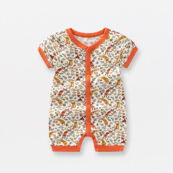 Baby Rompers Wholesale Fashion Romper Short Sleeve Baby Solid Bodysuit