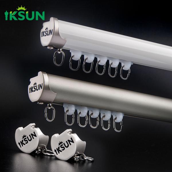 1.0mm Thickness Aluminum Curtain Track Window Decorative White Aluminum Curtain Rods And Rails
