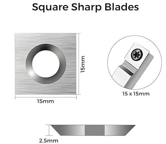 15x15x2.5-30° Квадратные круглые острые и квадратные острые карбидные спиральные ножи для спиральных и спиральных глазных планеров
