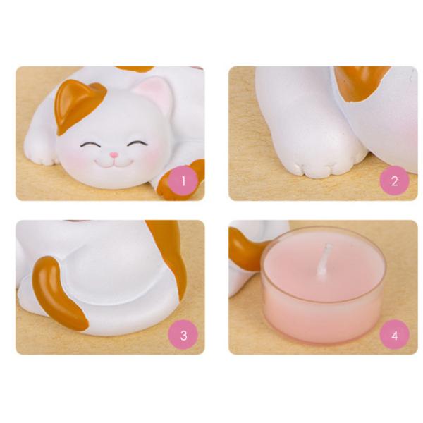Creative Cute Kitty Custom Scented Soy Jar Candles Tea Wax Candle Holder