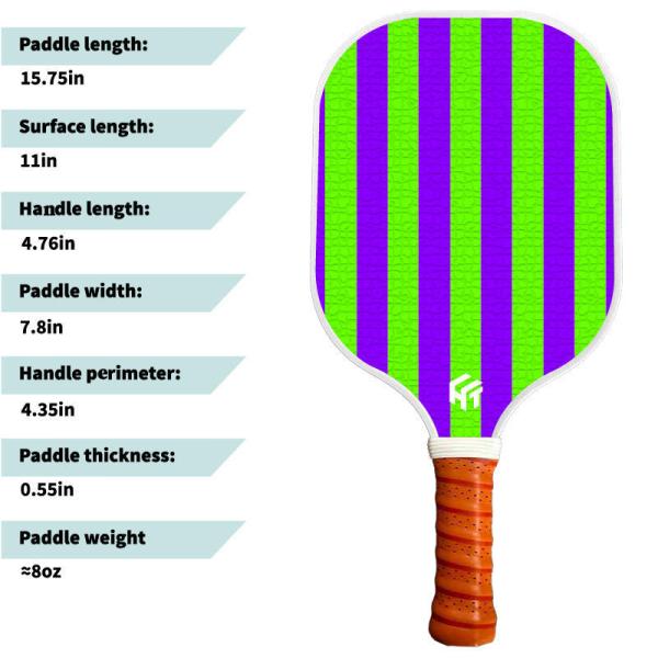 Custom PP Honeycomb Core Fiberglass Pickleball Set 4 Pickleballs And 2 Paddles