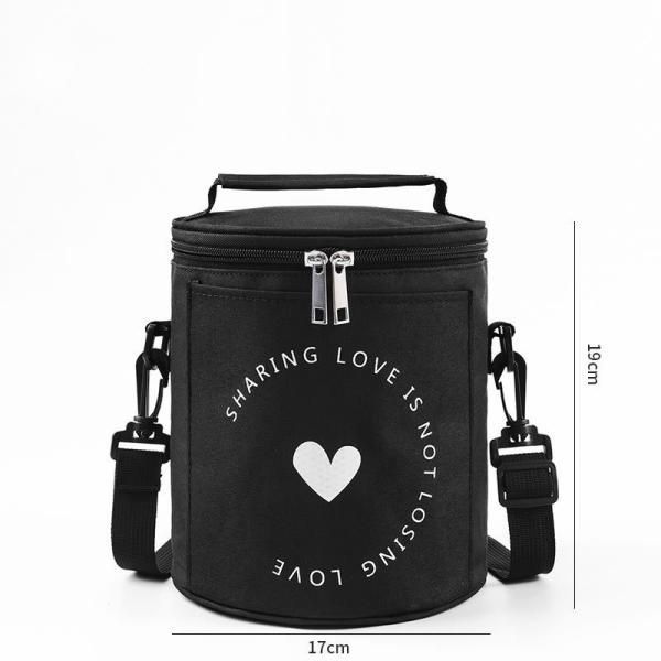 Adjustable Shoulder Strap Insulated Reusable Lunch Bag for Women Allover Print Food