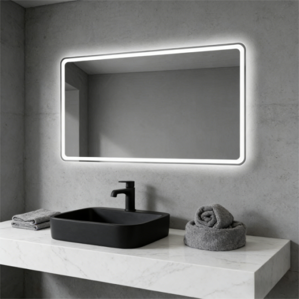 Wholesale LED Backlit Bathroom Mirror - Dimmable Anti-Fog Illuminated Vanity Mirror for Commercial Home Bathroom