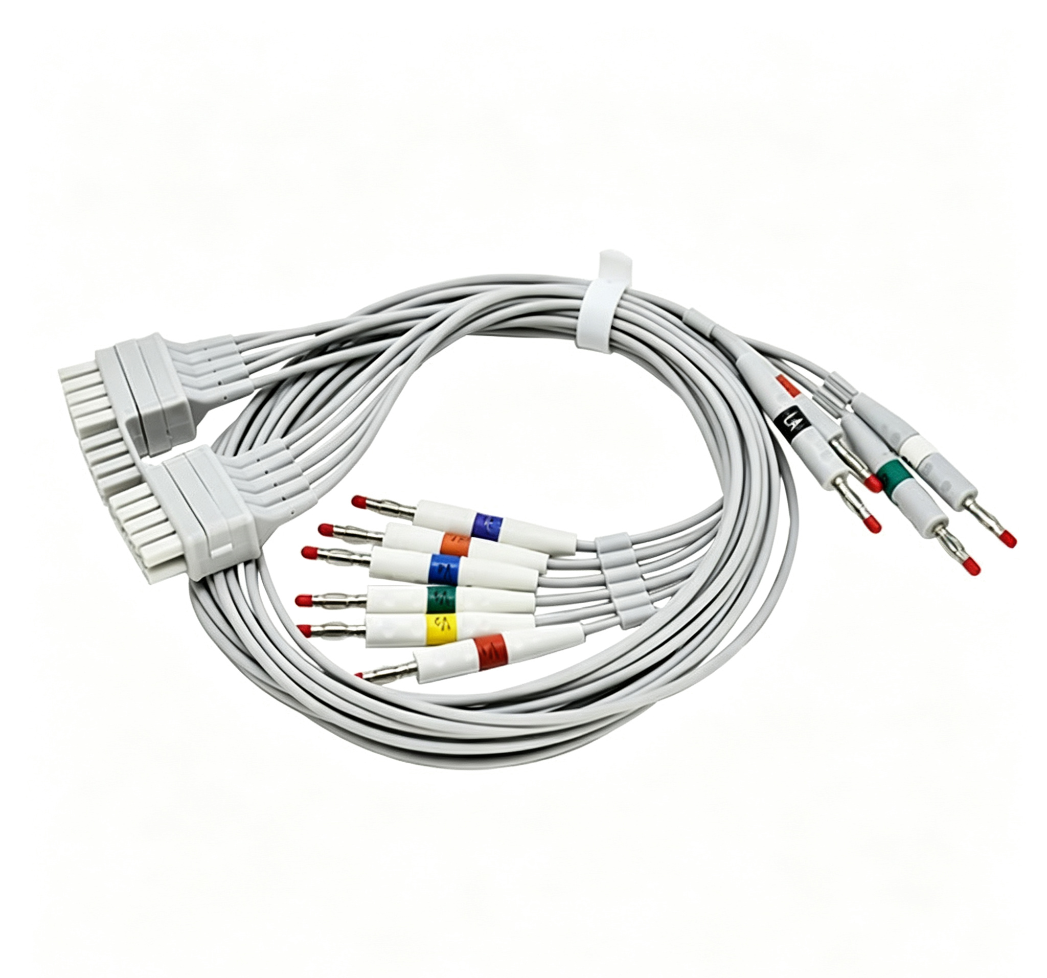 CE Certified ECG Machine Patient Cable 1.2m Lead Shielded Cable For Mortara