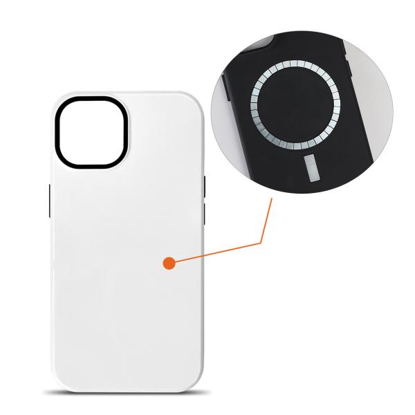 Couche magnétique de sublimation de casque de téléphone 2 en 1 casque de téléphone portable en blanc pour la sublimation