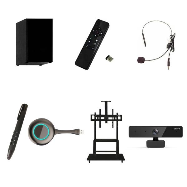Interactive Whiteboard Accessories with Wireless Display Adapter 4K Video Camera and Adjustable Mobile Stand