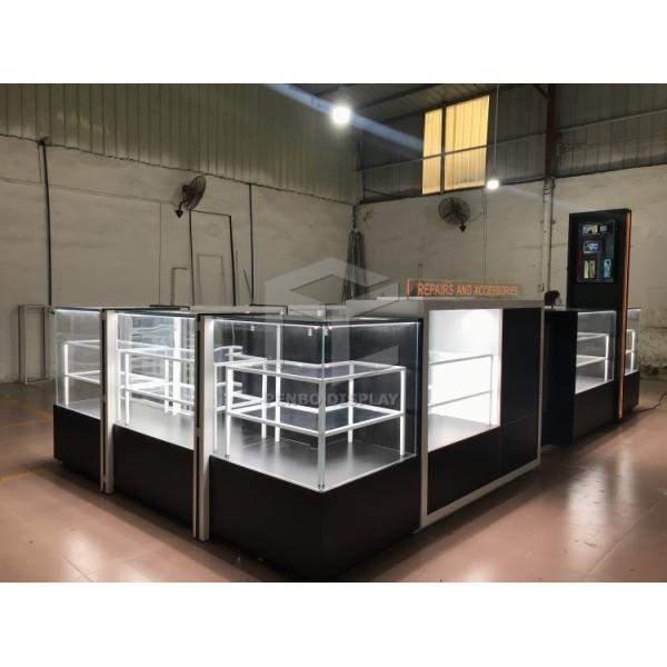 Витрина дисплея сотового телефона киоска 8mm сотового телефона СИД T5 стеклянная толстая закаленная стеклянная