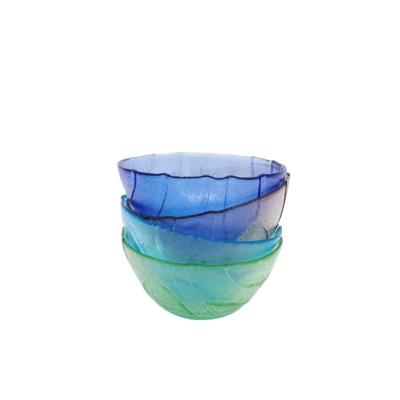 Bacia de fruto de vidro feito a mão da multi cor para a cozinha