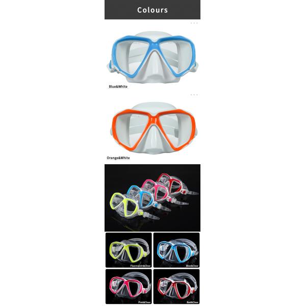Adjustable Silicone Snorkel Polarized Dive Mask Set For Kids 14cm