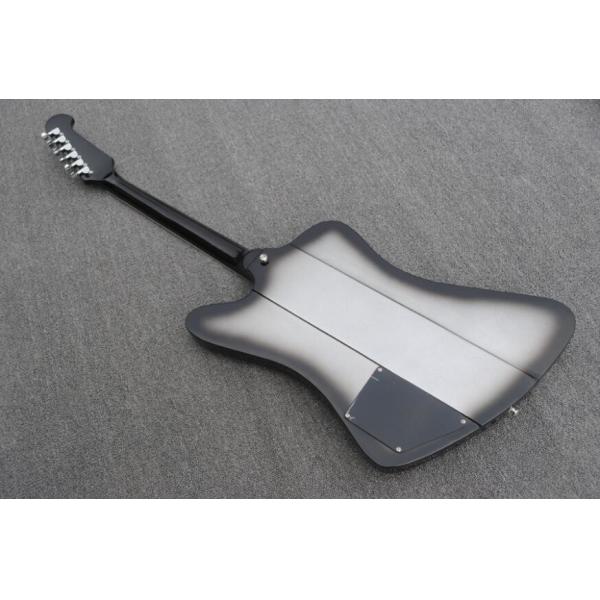 Lines up silver top Firebird Electric Guitar set-in neck style firebird custom guitar black edges firebird