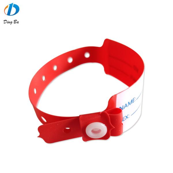 Hospital Patients PVC Medical ID Bracelet Wristband with 250*25mm and 170*18mm Sizes