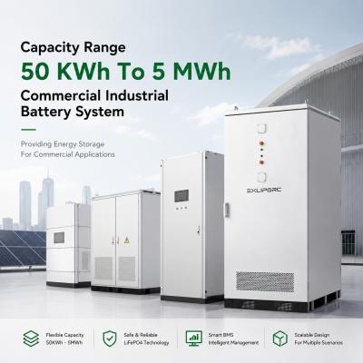 Lithium-ion Commercial Industrial Battery System with 50 KWh To 5 MWh Capacity and 10-Year Warranty