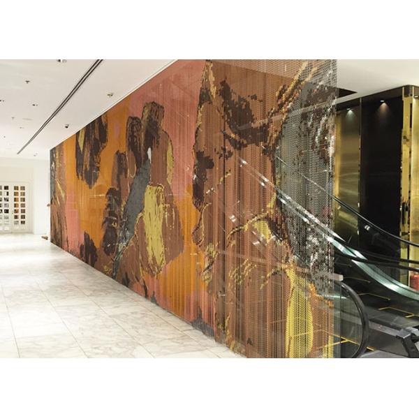 Bronze Color Architectural Aluminium Chain Curtain For Interior And Outdoor Design