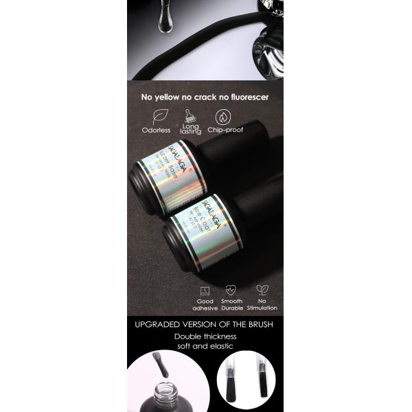 Vernis à ongles en gel caoutchouc de base transparent non toxique avec logo personnalisé pour salon professionnel et résultats longue durée