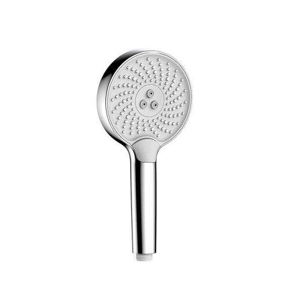 Колонка хром белый ручной душ жидкий кремний сопла круглый легкая чистка OEM