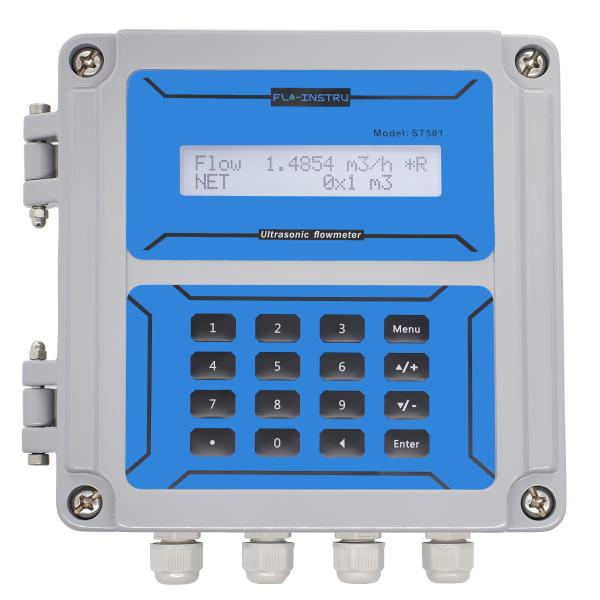 ST502 Ultrasonic Flow Meter with RS485 Communication IP68 Transducer and Clamp-On Design for HVAC Water Circulation