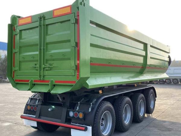 3/4 Axle 60 Tons Stone Transportation Tipper Semi Trailer Self Discharge End Dumping Truck Trailer