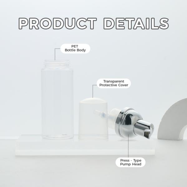 White Plastic Foam Pump Bottle For Skin Care And Shampoo Products With A Cap For Packaging