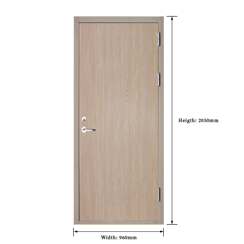 Interior Commercial Residential Design Rated Wood Door Steel Exit Proof Fire Door Office Building School for House