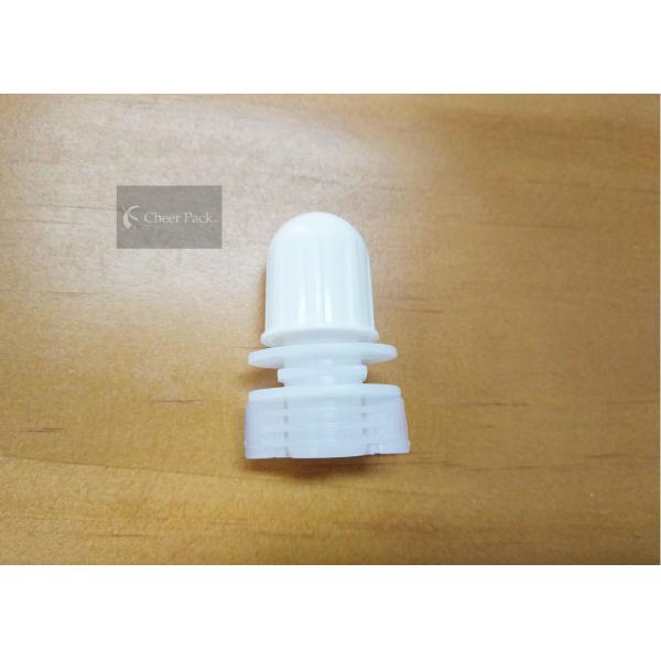 12mm Oval Shape White Plastic Spout Caps Food Grade PE Material