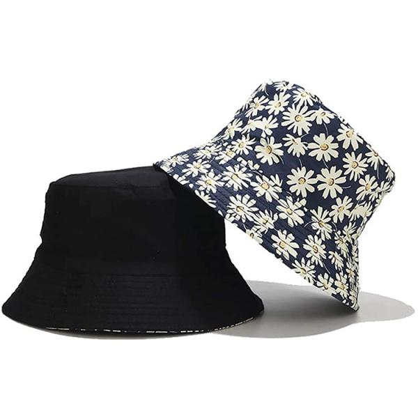 Solid Color Fisherman Bucket Hat for Women Men Reversible Cotton Summer Sun Beach Fishing Cap